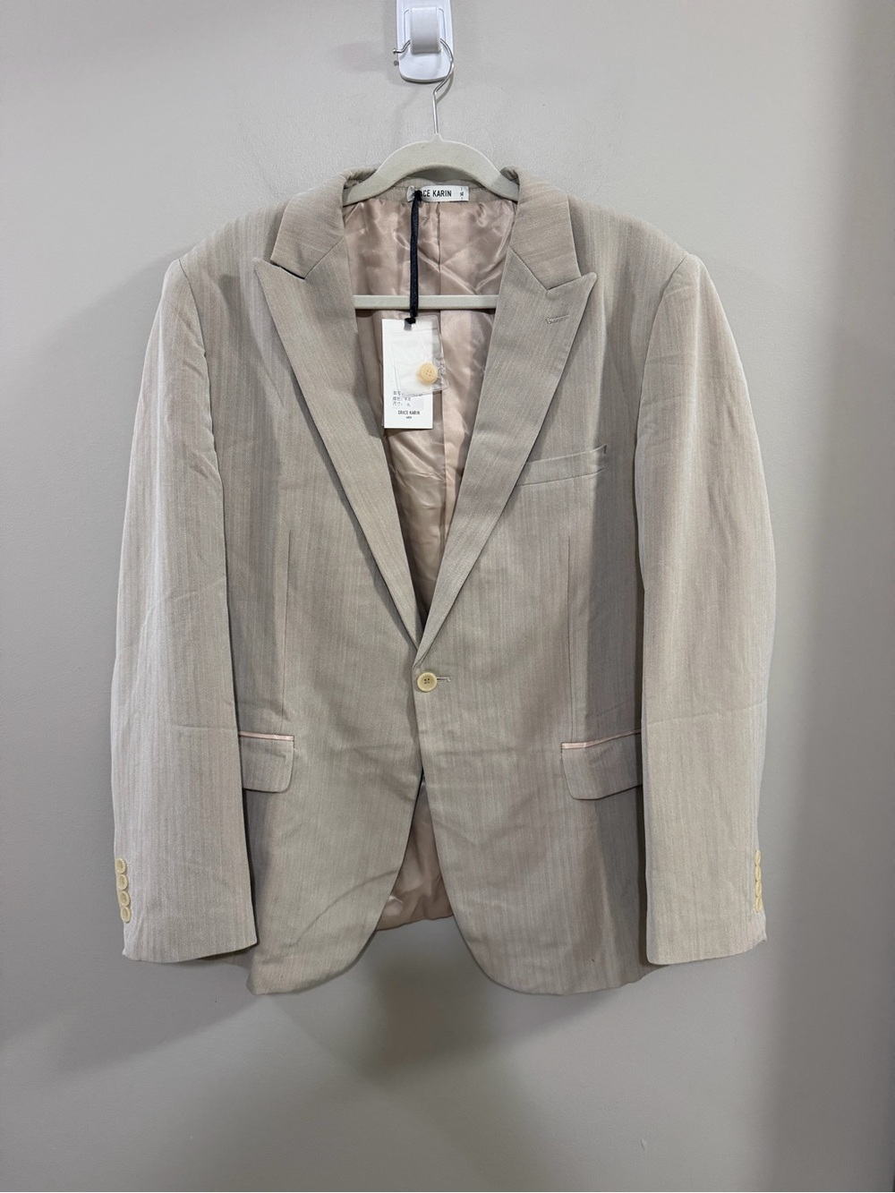 NWT Grace Karin Light Beige Single-Breasted Sport Coat. Size XL